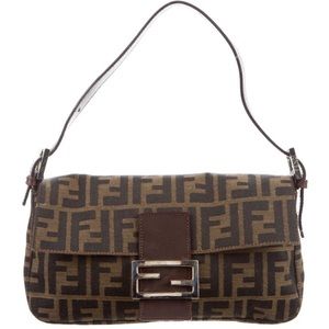 FENDI Zucca Baguette Purse